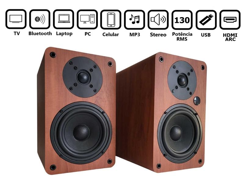 Caixa Monitor Áudio Referência Ativo Tomate Mst 2031 Bluetooth